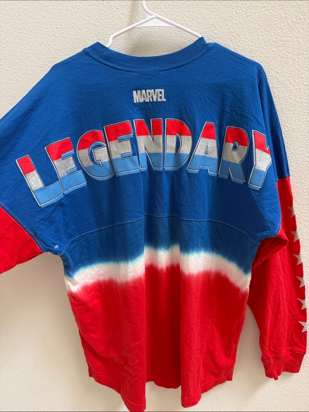 Marvel Captain America Spirit Jersey Long Sleeve Shirt Adult Large